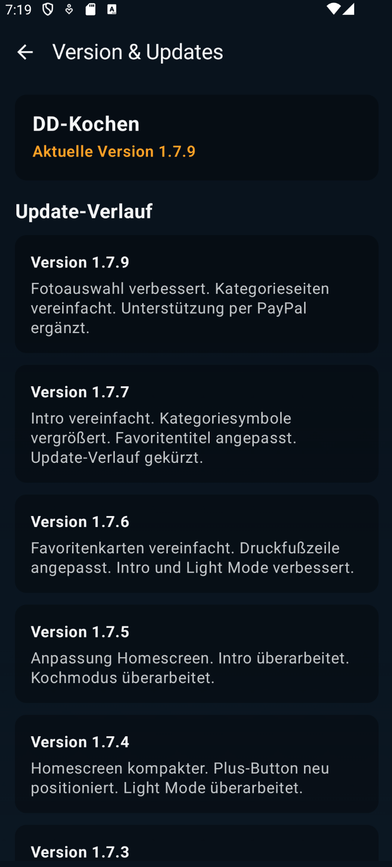 DD-Kochen Updates